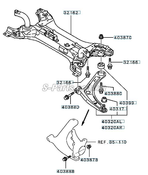 Cao su càng a to Mitsubishi Outlander 2017