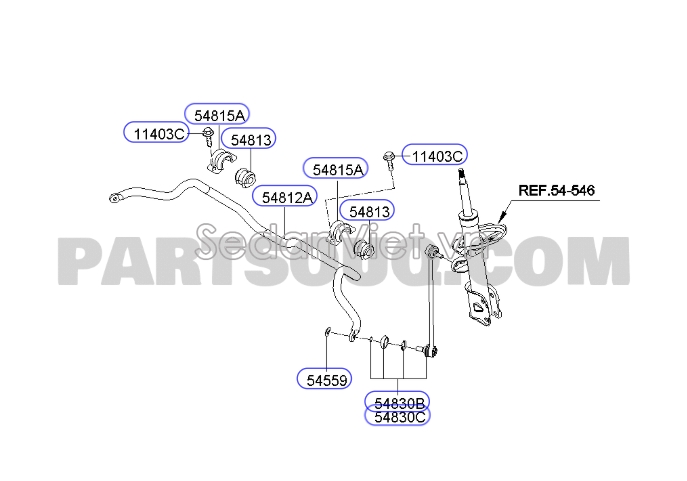 Cao su ốp cân bằng trước Hyundai Starex 2014-2016
