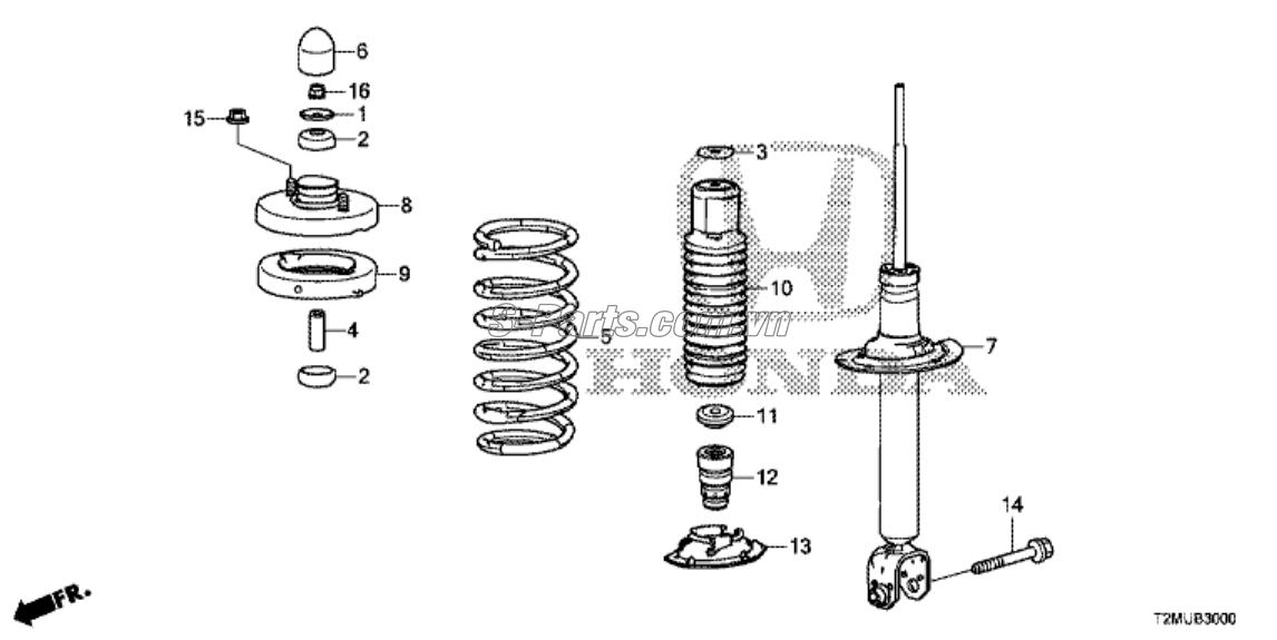 Giảm xóc sau Honda Accord 2016