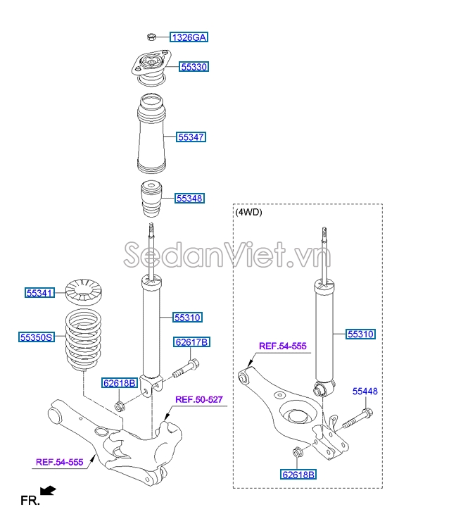 Chụp bụi giảm xóc sau Hyundai Tucson 2010-2012