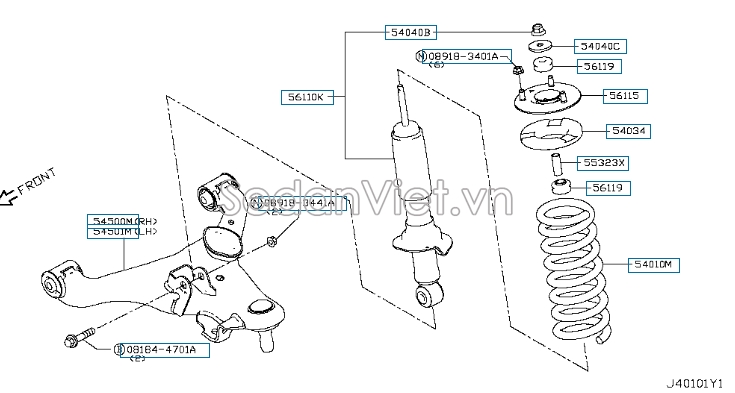 Giảm xóc trước Nissan Navara NP300 2015