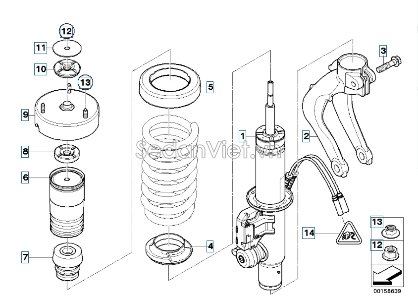Giảm xóc trước điện BMW X6 2010