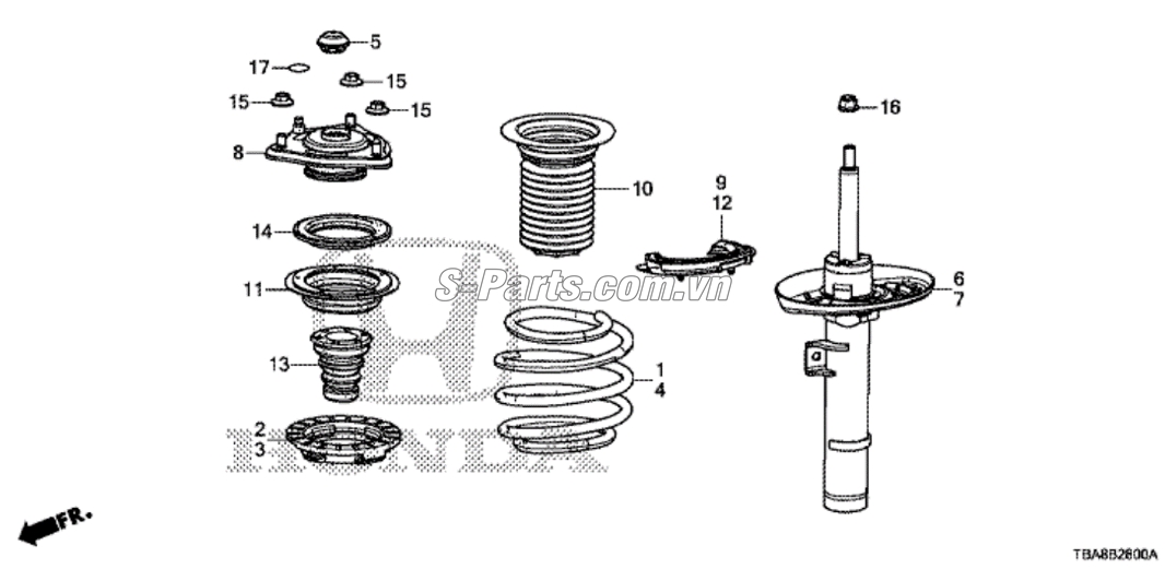 Giảm xóc trước Honda Civic 2017