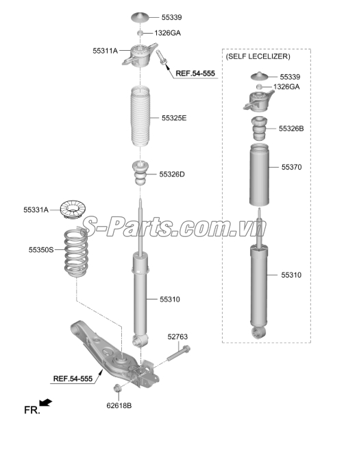 Cao su đệm lò xo giảm xóc sau Hyundai Tucson 2015-2017