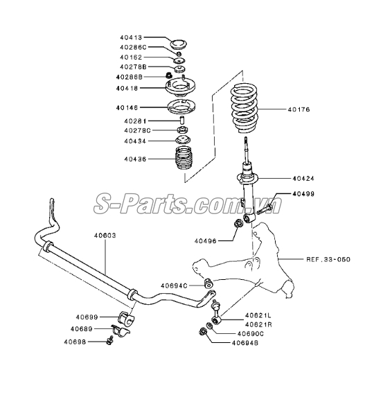 Rotuyn cân bằng trước Mitsubishi Pajero Sport 2017