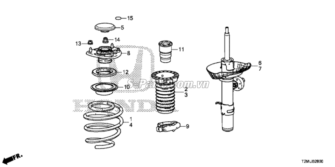 Giảm xóc trước Honda Accord 2016