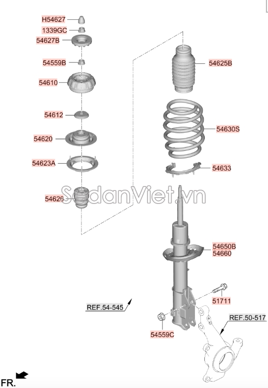 Bi bát bèo giảm xóc trước Hyundai i10 Grand 2014-2016