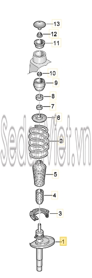 Cao su bát bèo giảm xóc trước Volkswagen Beetle 2006