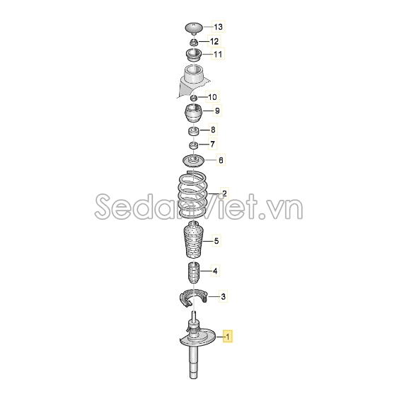 Cao su bát bèo giảm xóc trước Volkswagen Beetle 2006