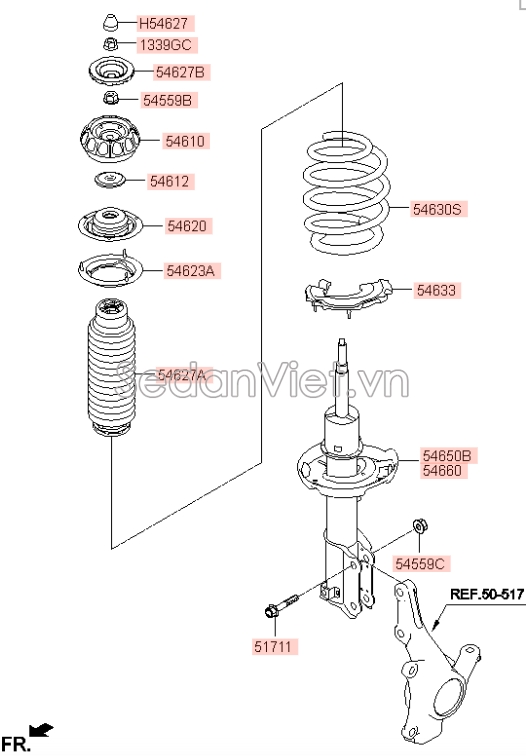 Bi bát bèo giảm xóc trước Hyundai i10 Grand 2014-2016