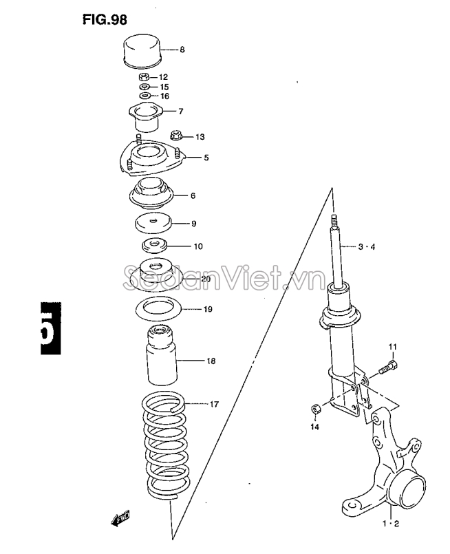 Trụ lái Suzuki APV 2012