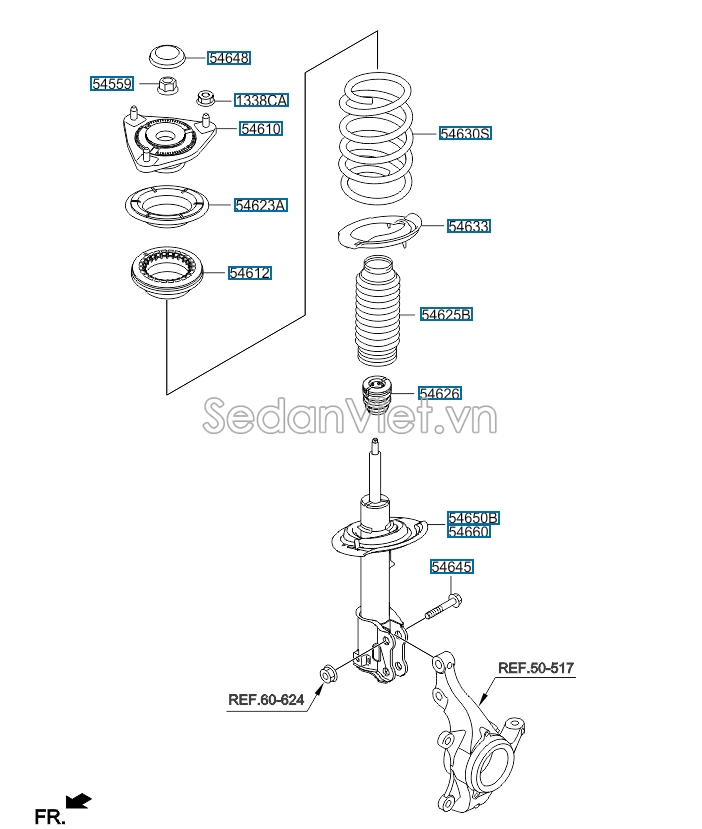 Chụp bụi giảm xóc trước KIA K3 2013-2016