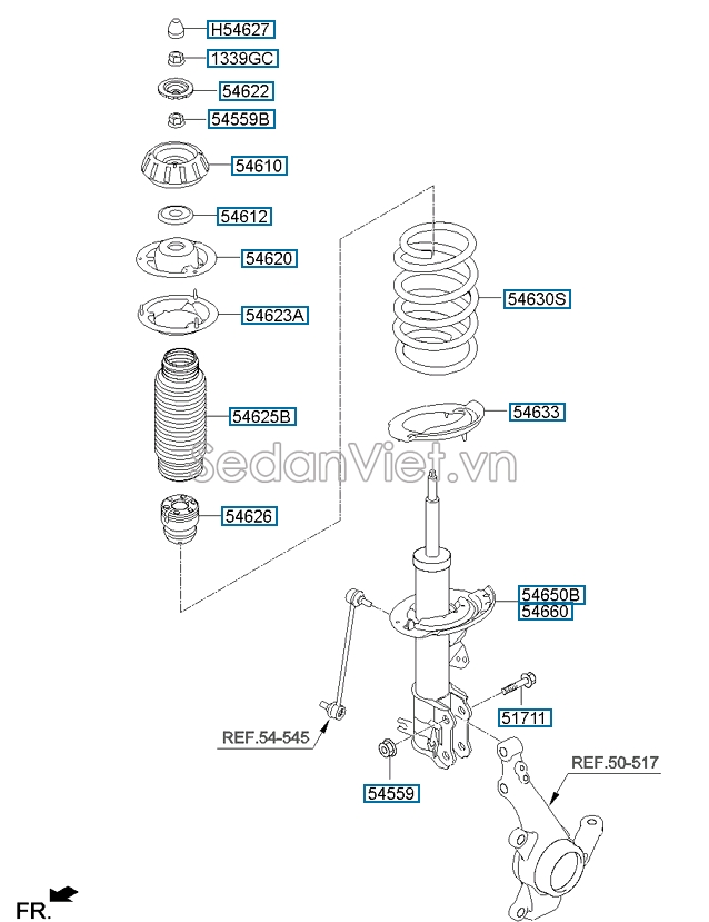 Đệm bát bèo giảm xóc trước Hyundai i10 2010-2012
