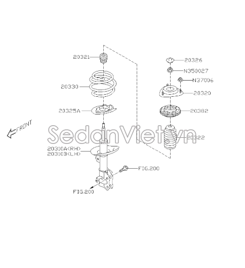 Giảm xóc trước Subaru Forester 2018