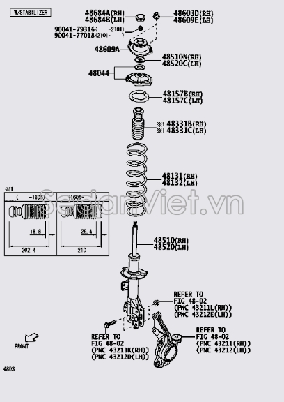 Giảm xóc trước Toyota Wigo 2017