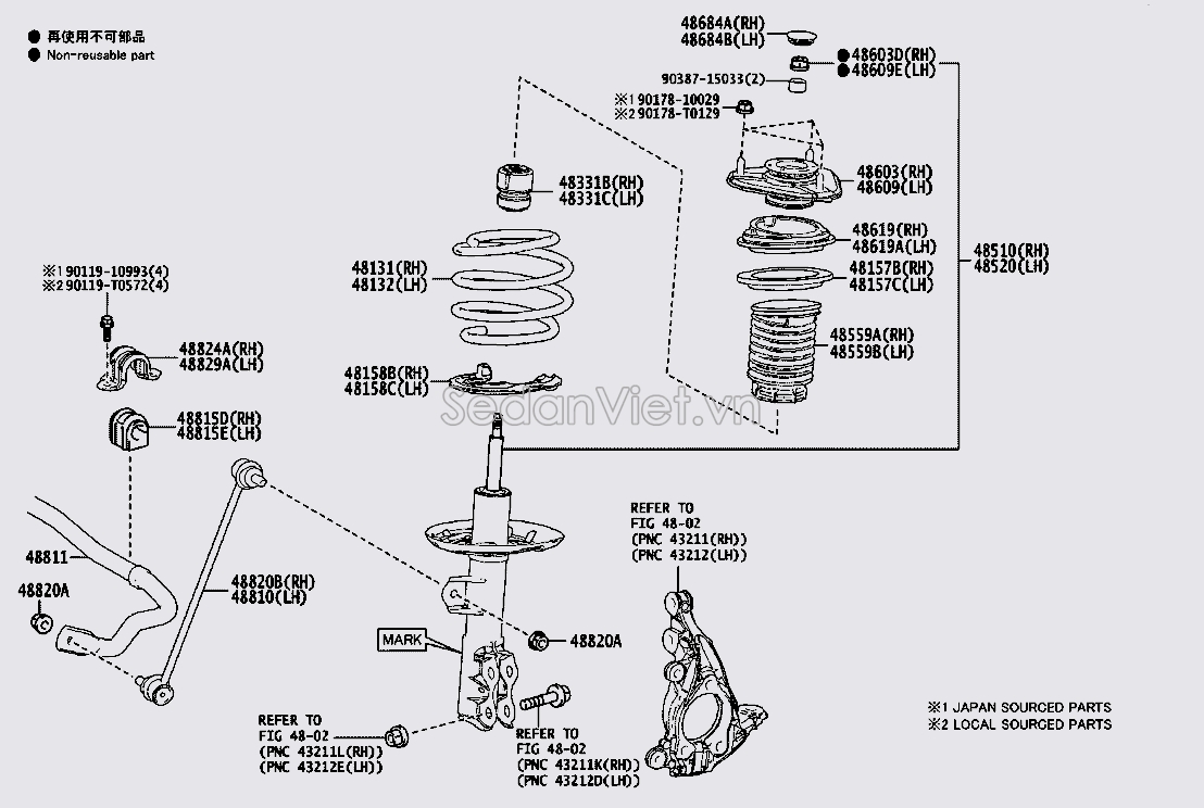 Lò xo giảm xóc trước Toyota Corolla Cross 2021-2023