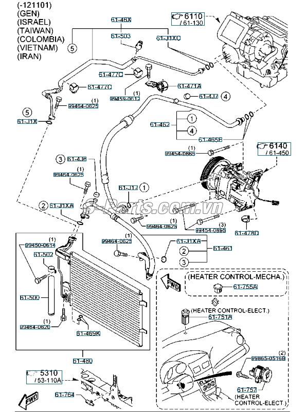 Phin lọc ga Mazda 3 2013-2016