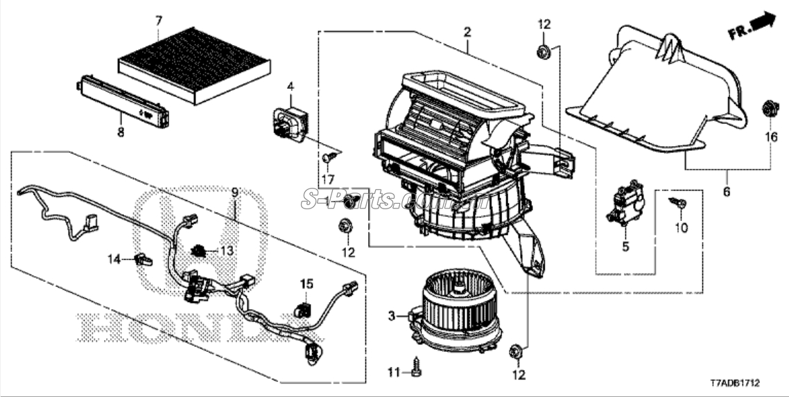 Quạt gió điều hòa trong xe Honda City 2015