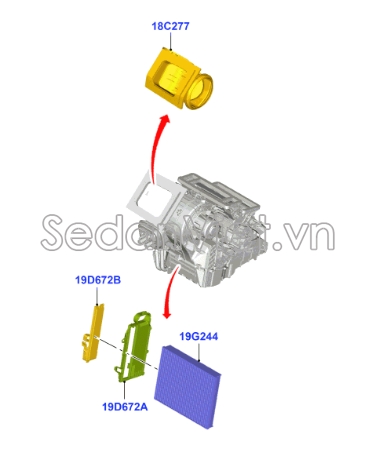 Lọc gió điều hòa Ford Focus 2015