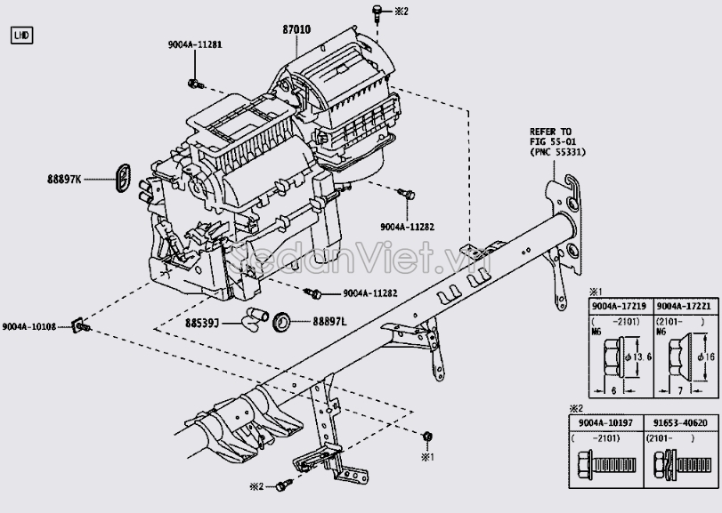 Dàn sưởi Toyota Wigo 2017-2020