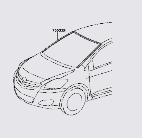 Gioăng kính chắn gió trước Toyota Vios 2008-2013
