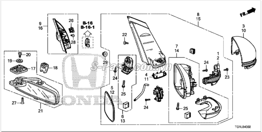 Đèn xi nhan gương Honda CR-V 2013-2014
