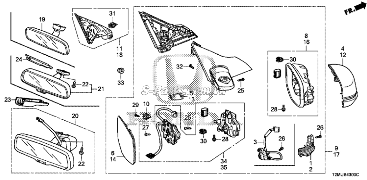 Đèn xi nhan gương Honda CR-V 2013-2014
