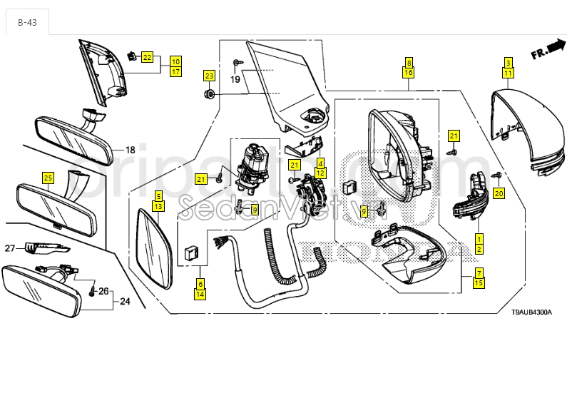 Đèn xi nhan gương Honda CR-V 2013-2014