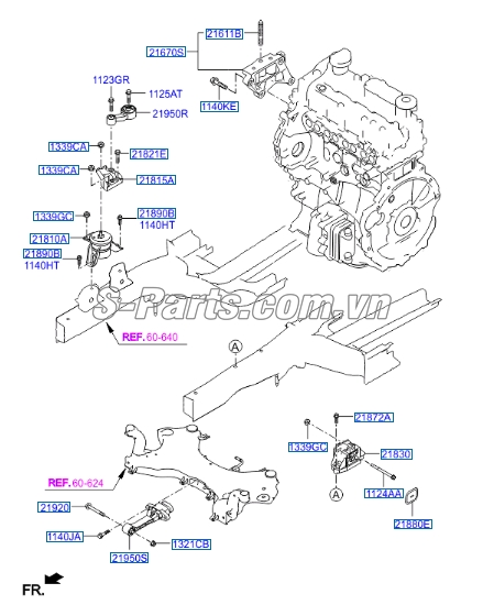 Chân treo động cơ Hyundai Tucson 2015