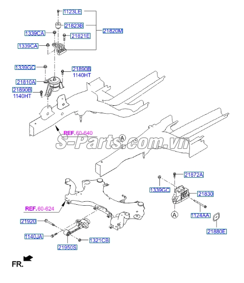 Chân máy thủy lực Hyundai Tucson 2015