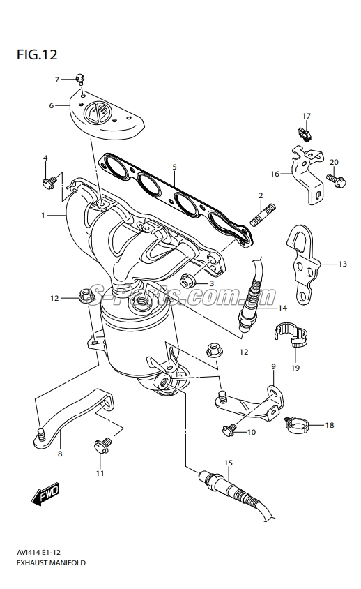Gioăng cổ xả Suzuki New Ertiga 2016-2017