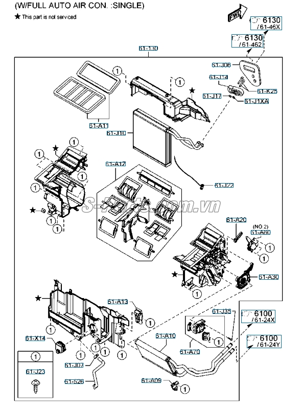 Giàn lạnh trong xe Mazda CX-5 2012-2015
