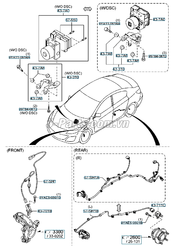 Cụm điều khiển ABS Mazda 3s 2011
