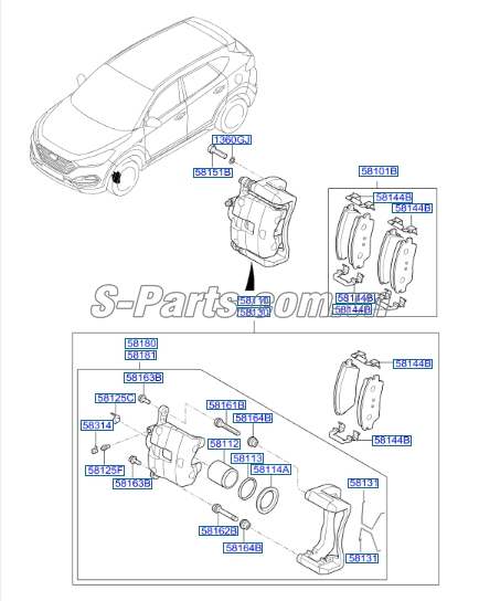 Piston phanh trước KIA Rondo 2017