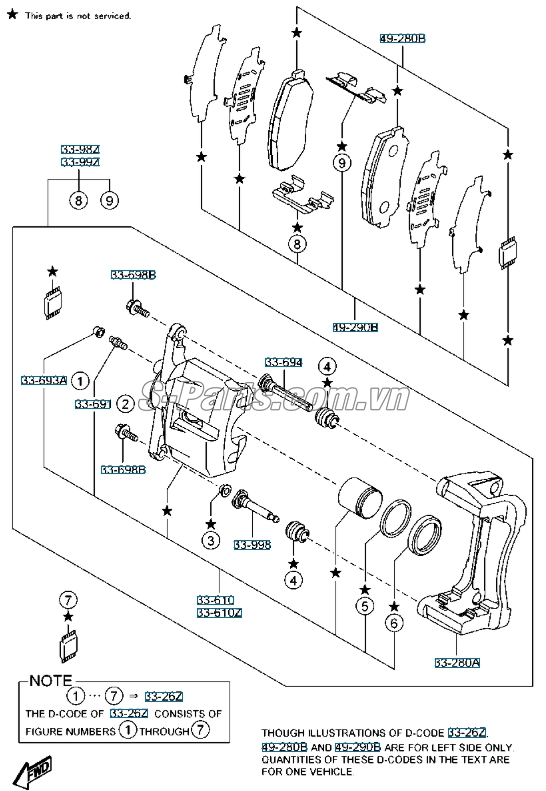 Má phanh trước Mazda CX-5 2016