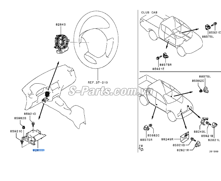 Cảm biến va chạm Mitsubishi Mirage 2017