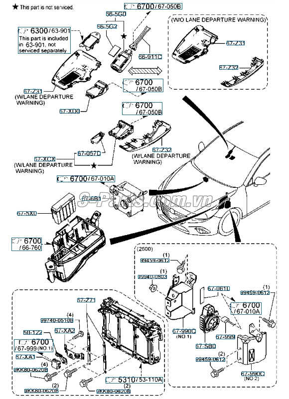 Hộp điều khiển bmc Mazda 3 2013-2016