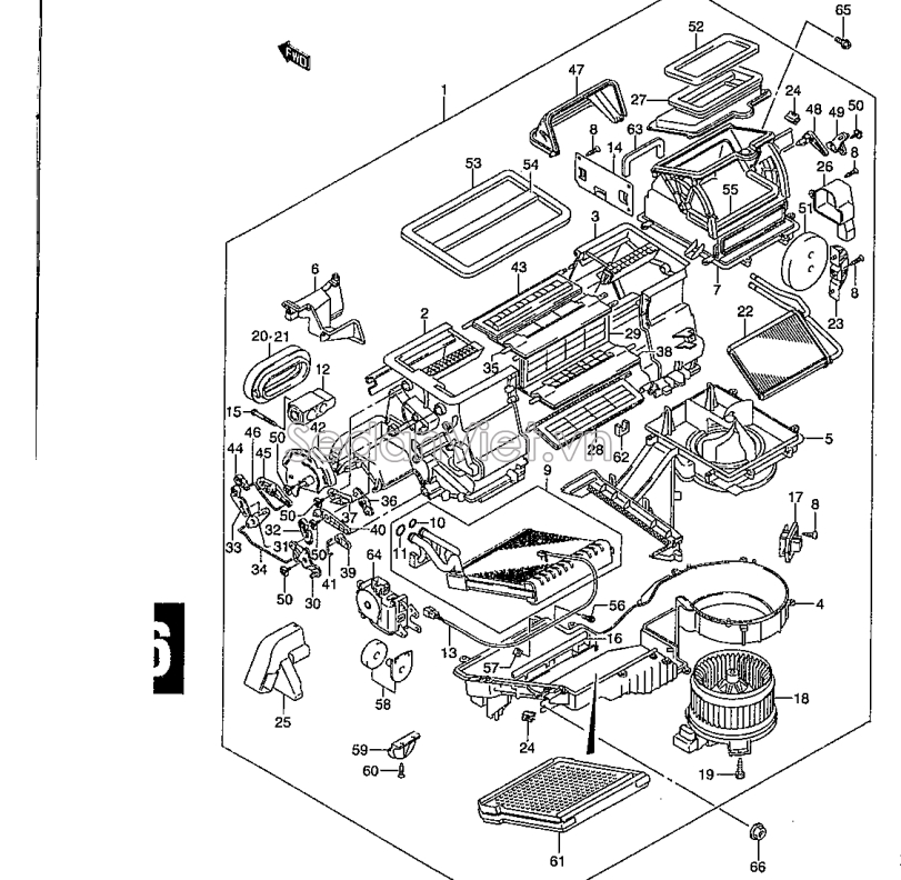 Mô tơ quạt gió trong xe Suzuki APV 2012