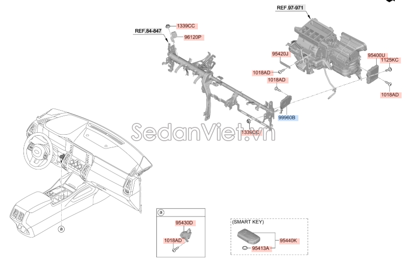 Pin chìa khóa từ Hyundai Accent 2018-2020