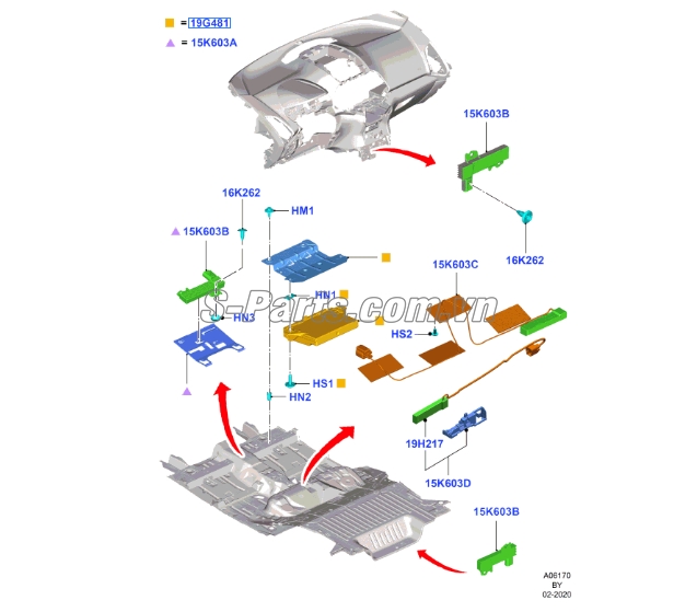 Hộp điều khiển thân xe Ford Ecosport 2013-2016