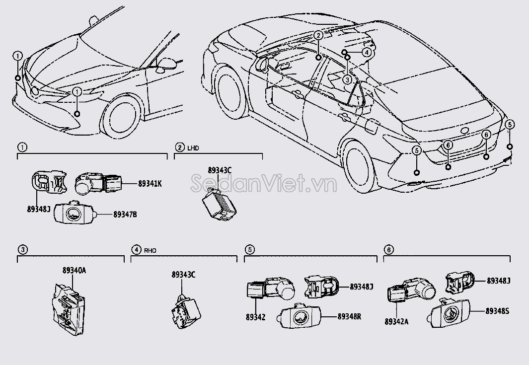 Cảm biến báo đỗ xe Toyota Avanza 2022