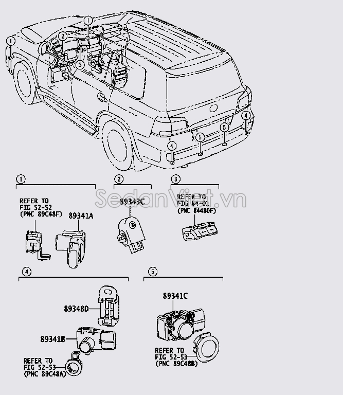 Cảm biến báo đỗ xe Toyota Innova 2012-2013
