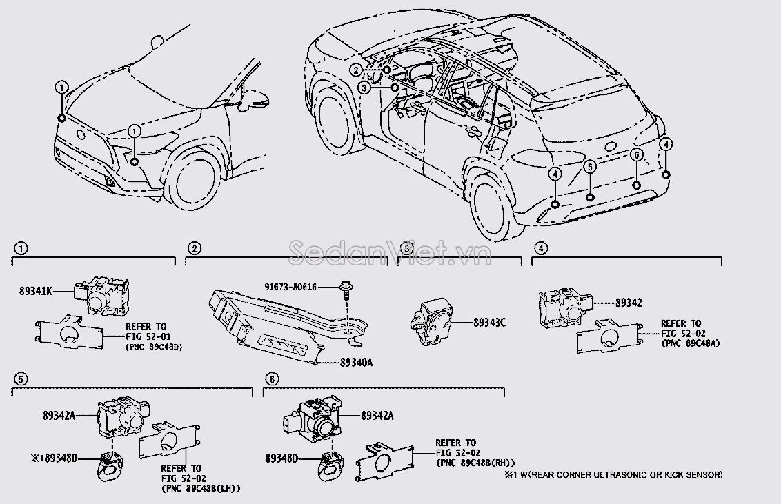 Cảm biến báo đỗ xe Toyota Avanza 2022