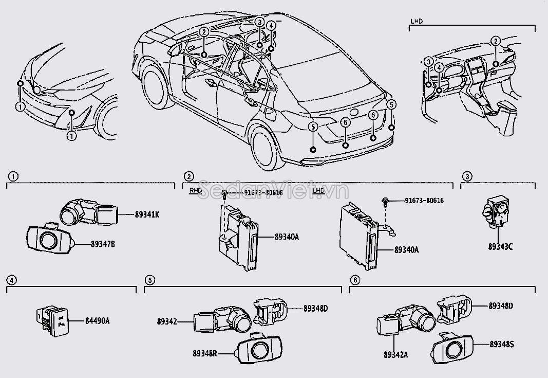 Hộp điều khiển đỗ xe Toyota Innova 2012-2013