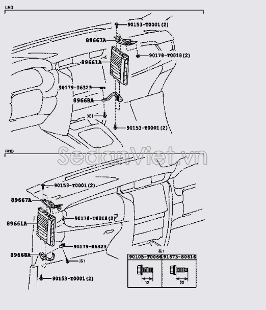 Giá bắt hộp điều khiển trung tâm ECU Toyota Innova 2020-2021