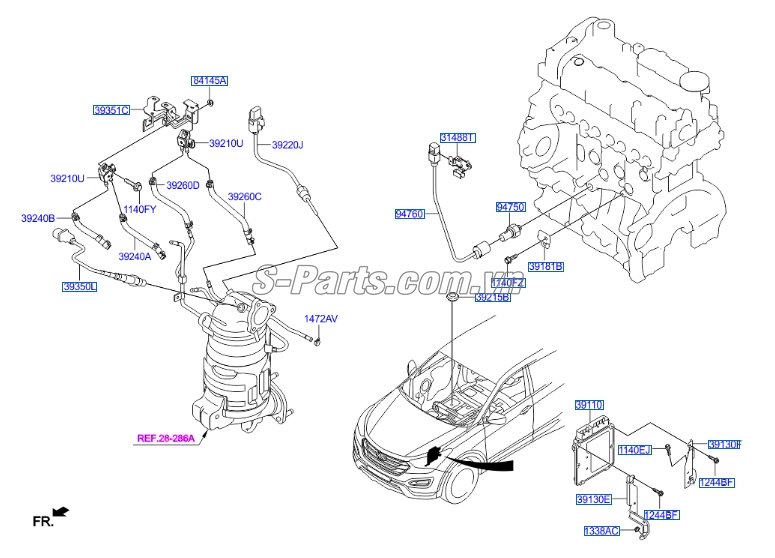 Cảm biến báo dầu động cơ Hyundai Accent 2013-2014