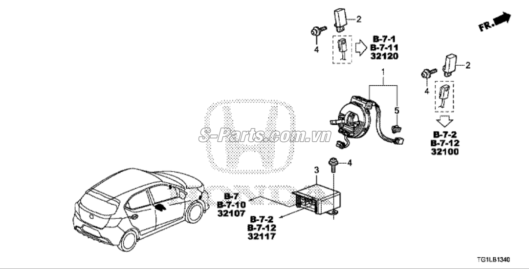 Cảm biến va chạm đầu xe Honda City 2017