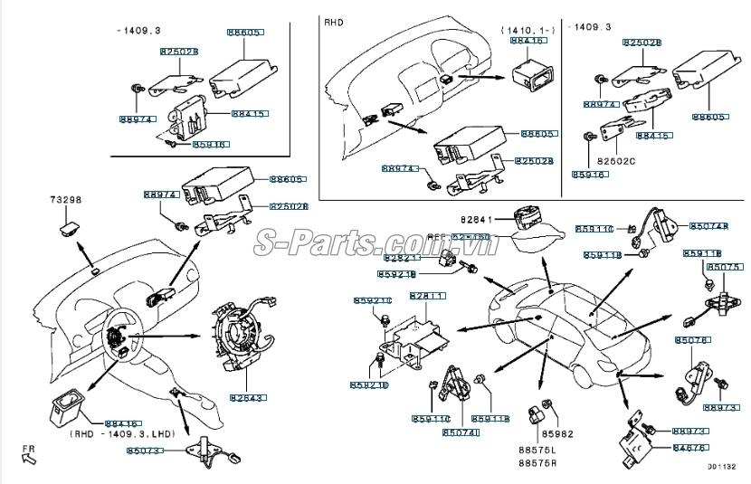 Cảm biến va chạm Mitsubishi Mirage 2017