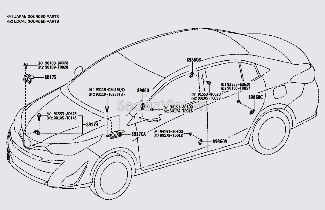 Hộp điều khiển túi khí Toyota Innova 2006-2008
