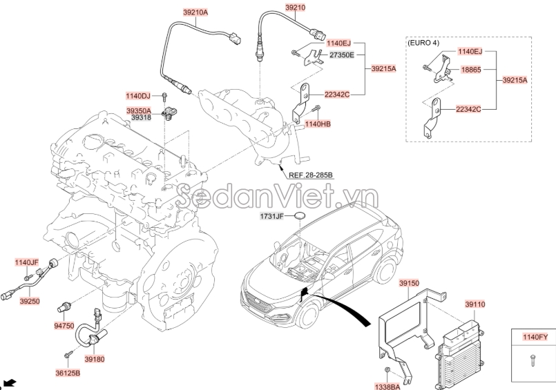 Cảm biến báo dầu động cơ Hyundai Accent 2013-2014